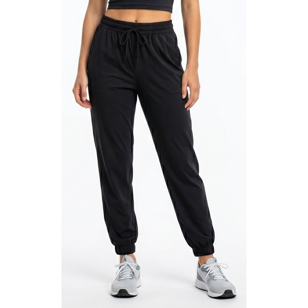 Brigitte Brianna Womens M Black Joggers Modest Stretch Pants Made in USA